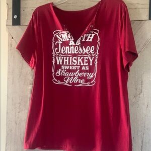 Red Graphic Short Sleeve Relaxed T-Shirt